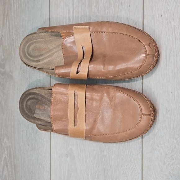 Aetrex Women Leather Loafer Mule Flats shoes sz 8.5 - Picture 3 of 13